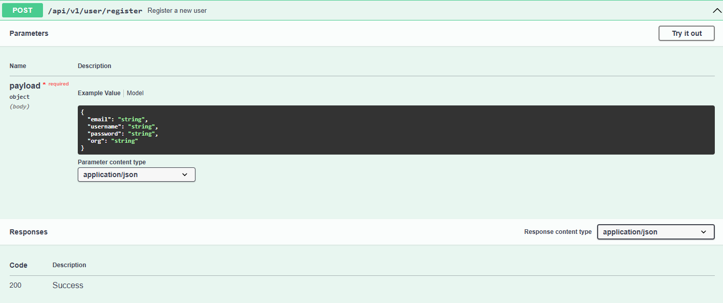 Register Endpoint