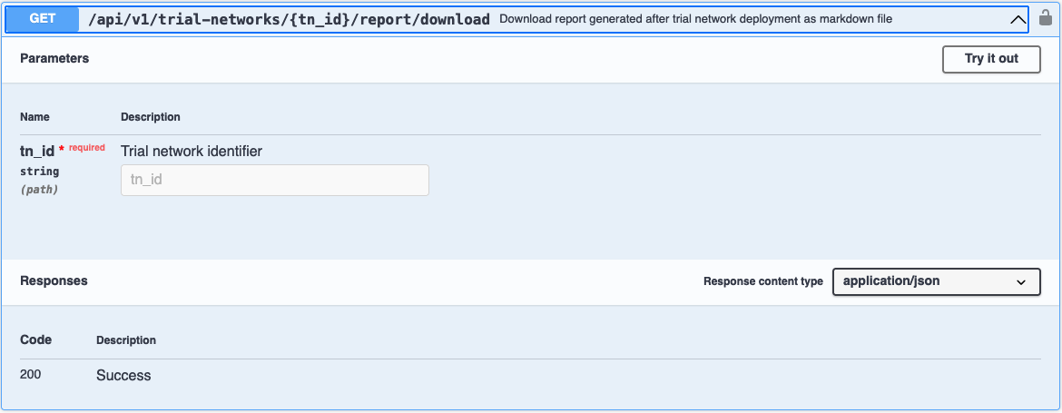TN report Download Endpoint