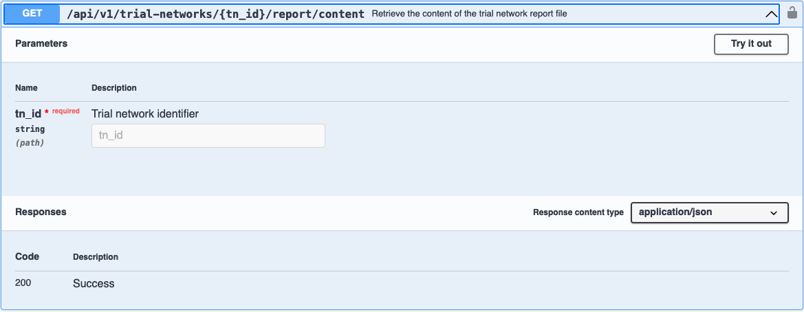 TN report GET Endpoint